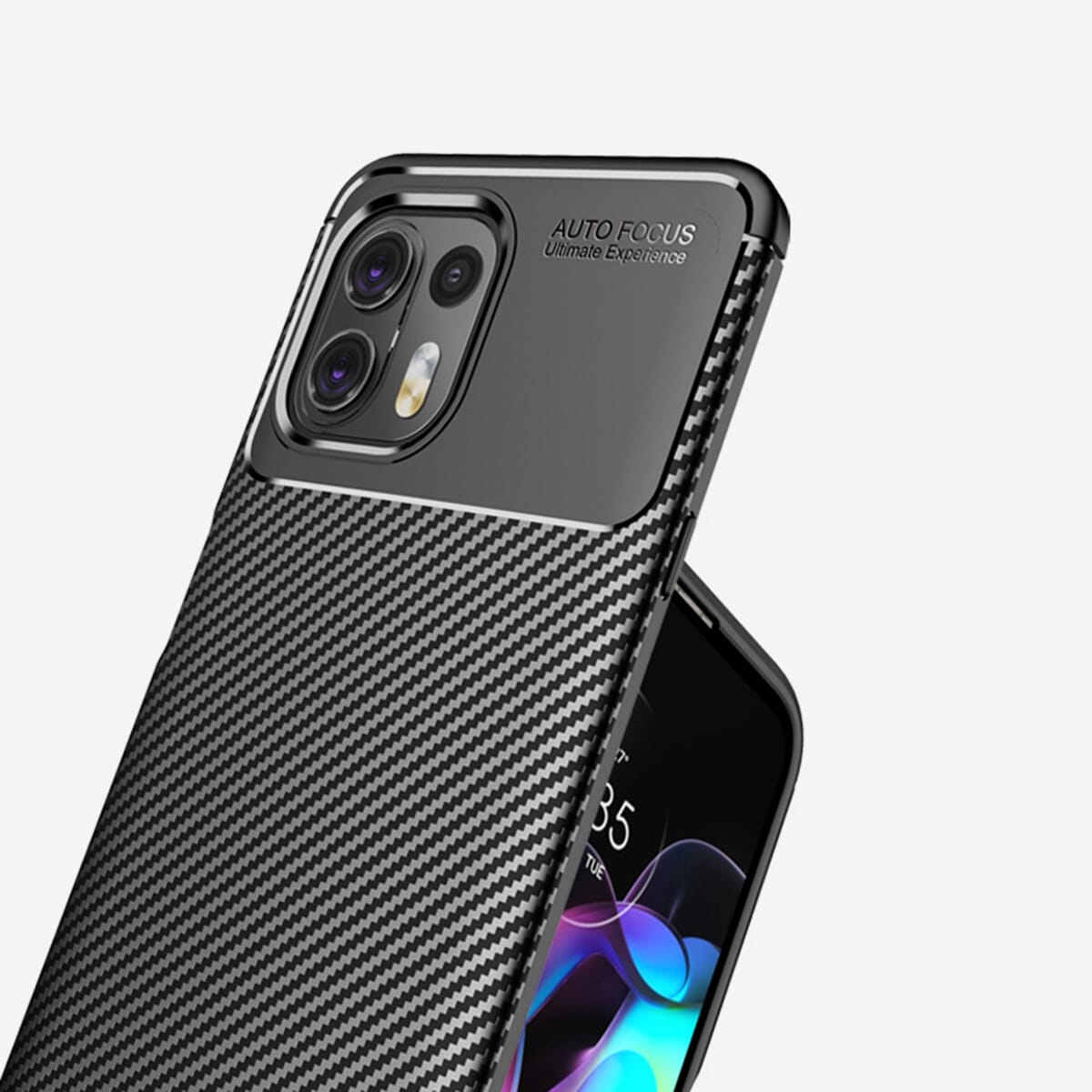 Motorola Edge 20 Lite/Fusion Carbon Fiber Armor Case – Shockproof & Soft