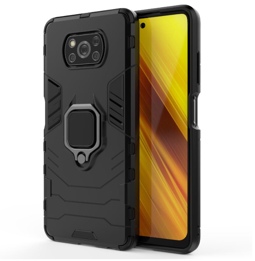 POCO X3/X3 Pro Magnetic Metal Ring Armor Case – Shockproof Design