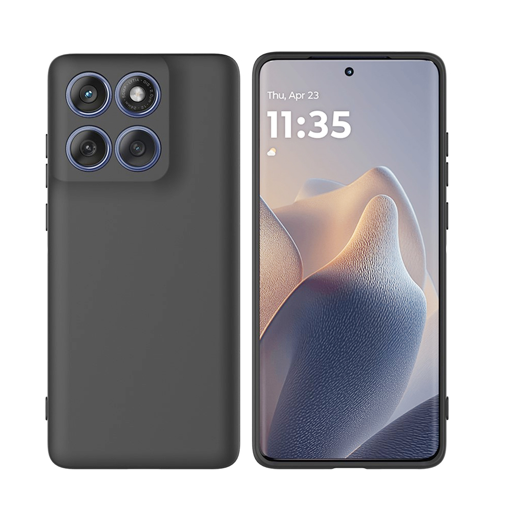Moto Edge 60/Fusion 5G Silicone Case – Slim Shockproof Bumper, Black