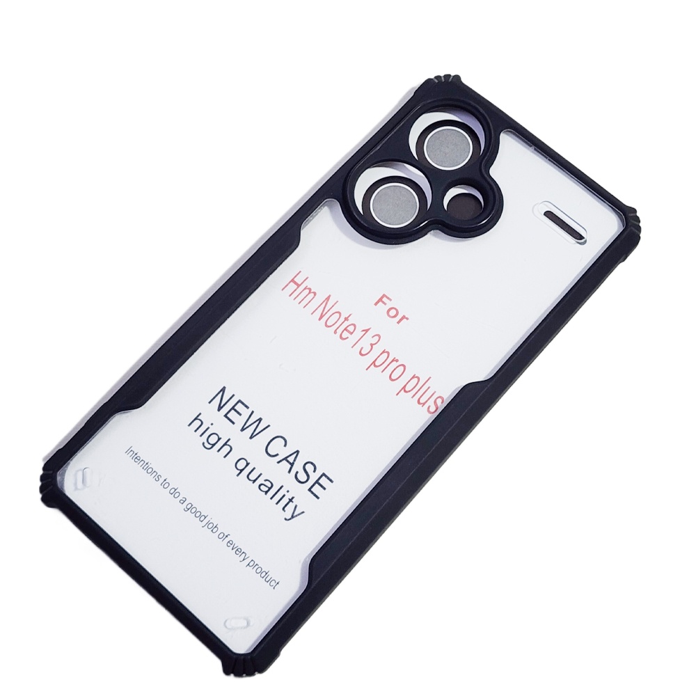 Bumper case for Redmi Note 13 Pro Plus + 5G - Clear PC Back Hybrid Transparent Phone Cover