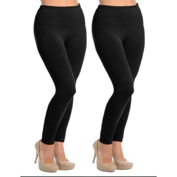 Pack Of 2 High Waist Full Stockings For Women - Black (Free Size)