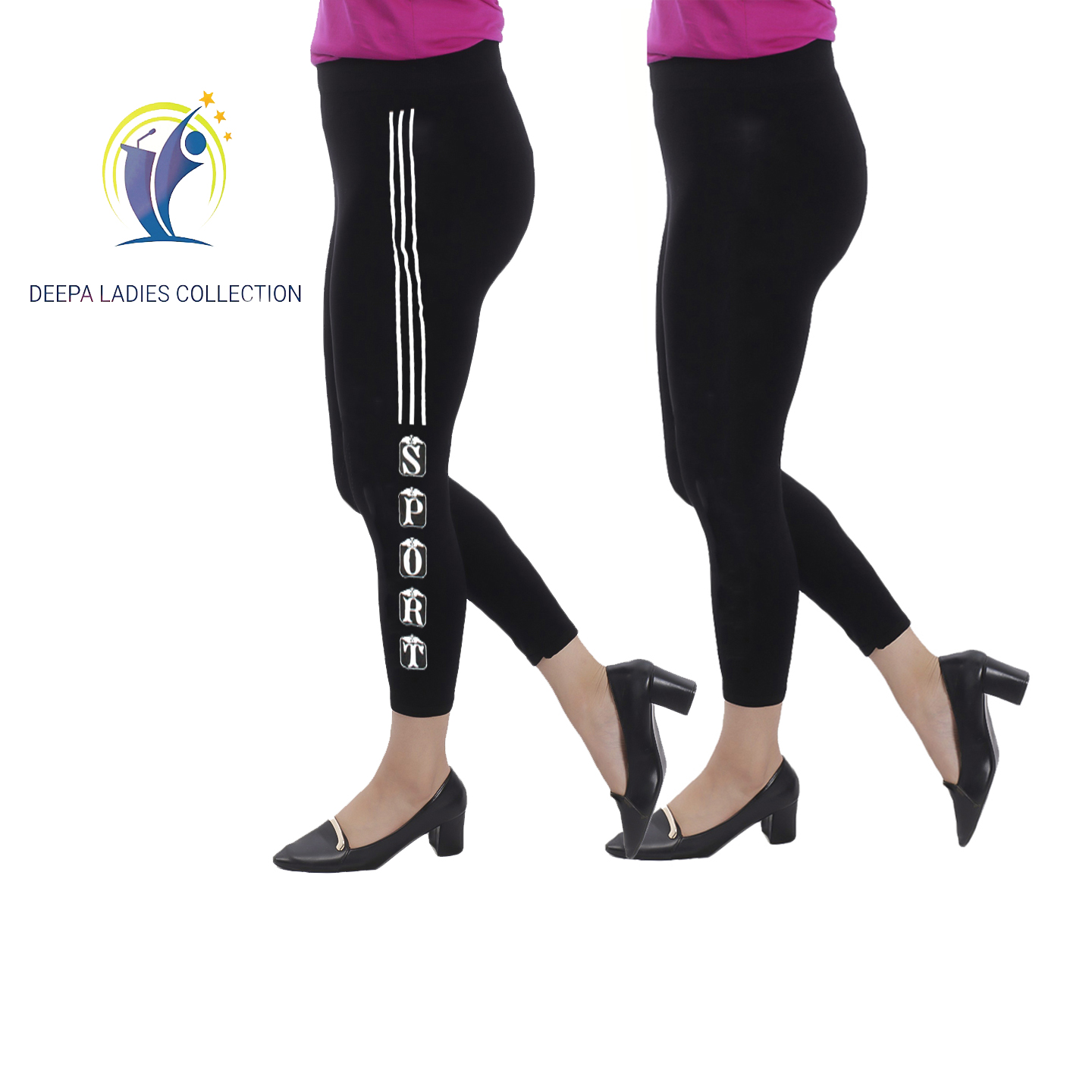  High Waist Full And Quater Summer Leggings - Pack Of 2 