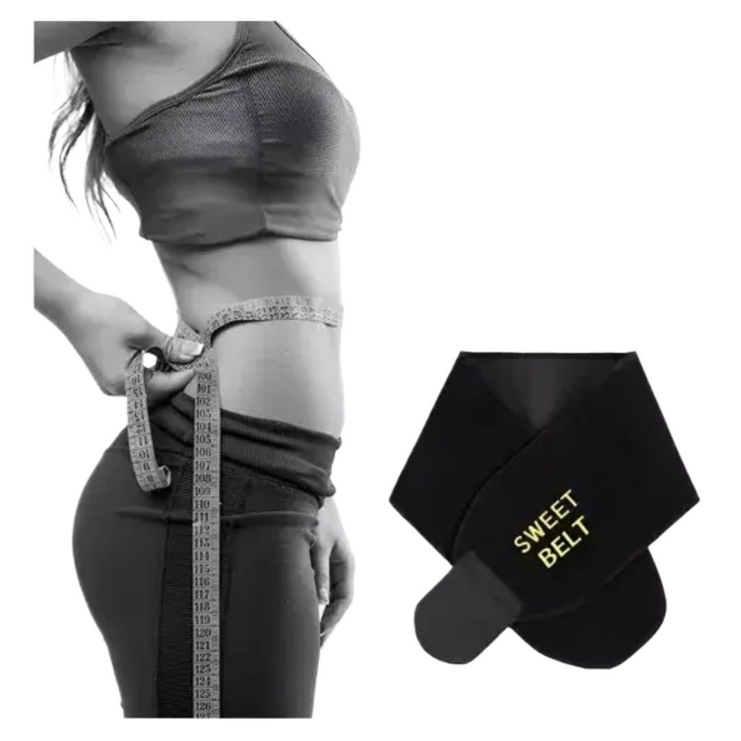 Fat Burning Sauna Waist Trainer Hot Shaper Sweat Slim Belt - Free Size (Multicolor) 