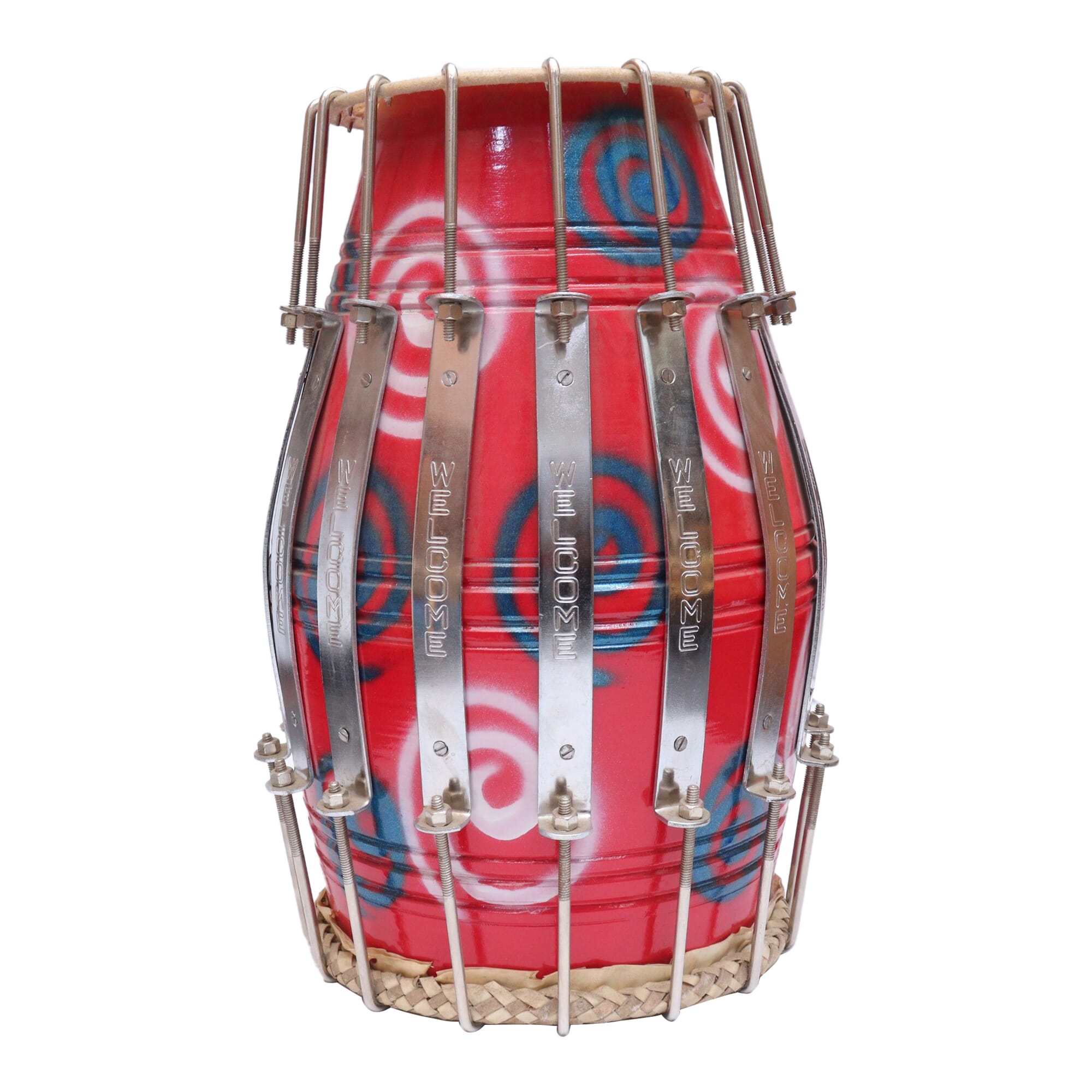 Naal Baja (Dholak) L:11" H:18" B:10"- Red