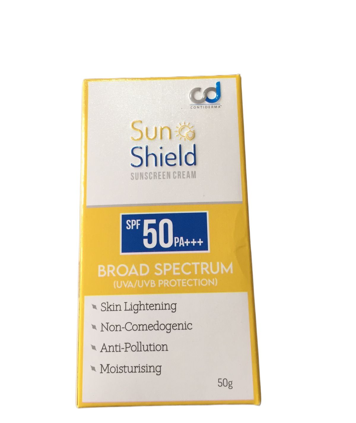 Contiderma Sun-shield Sunscreen Cream, Spf 50 & Pa+++ - 50gm