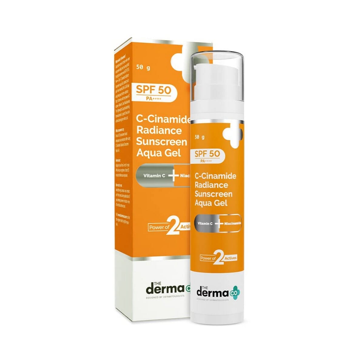 The Derma Co C - Cinamide Sunscreen Spf 50 Aqua Gel With Vitamin C & Niacinamide PA++++ - 50gm