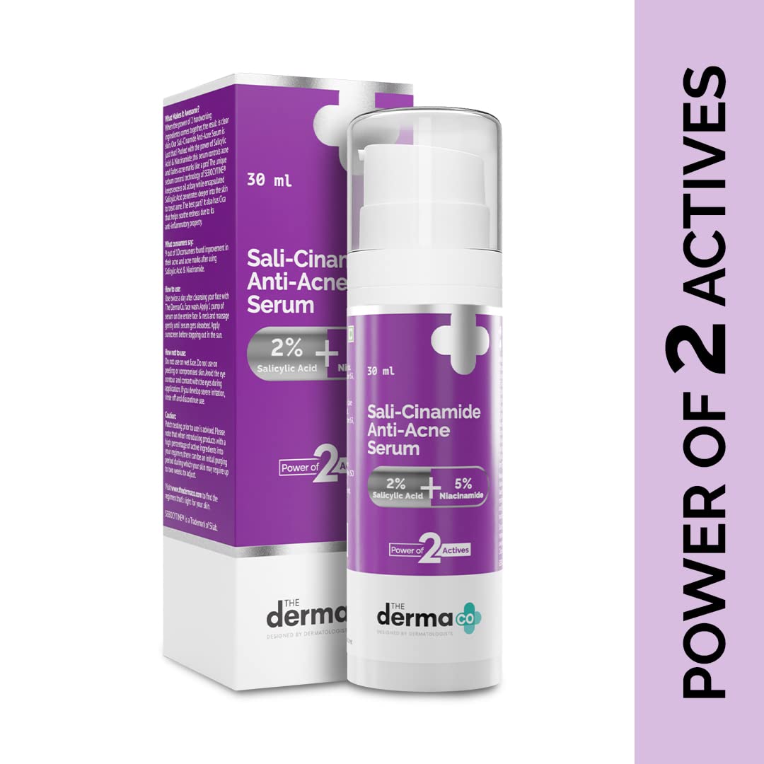 The Derma Co Sali-Cinamide Anti-Acne Face Serum With 2% Salicylic Acid & 5% Niacinamide - 30ml