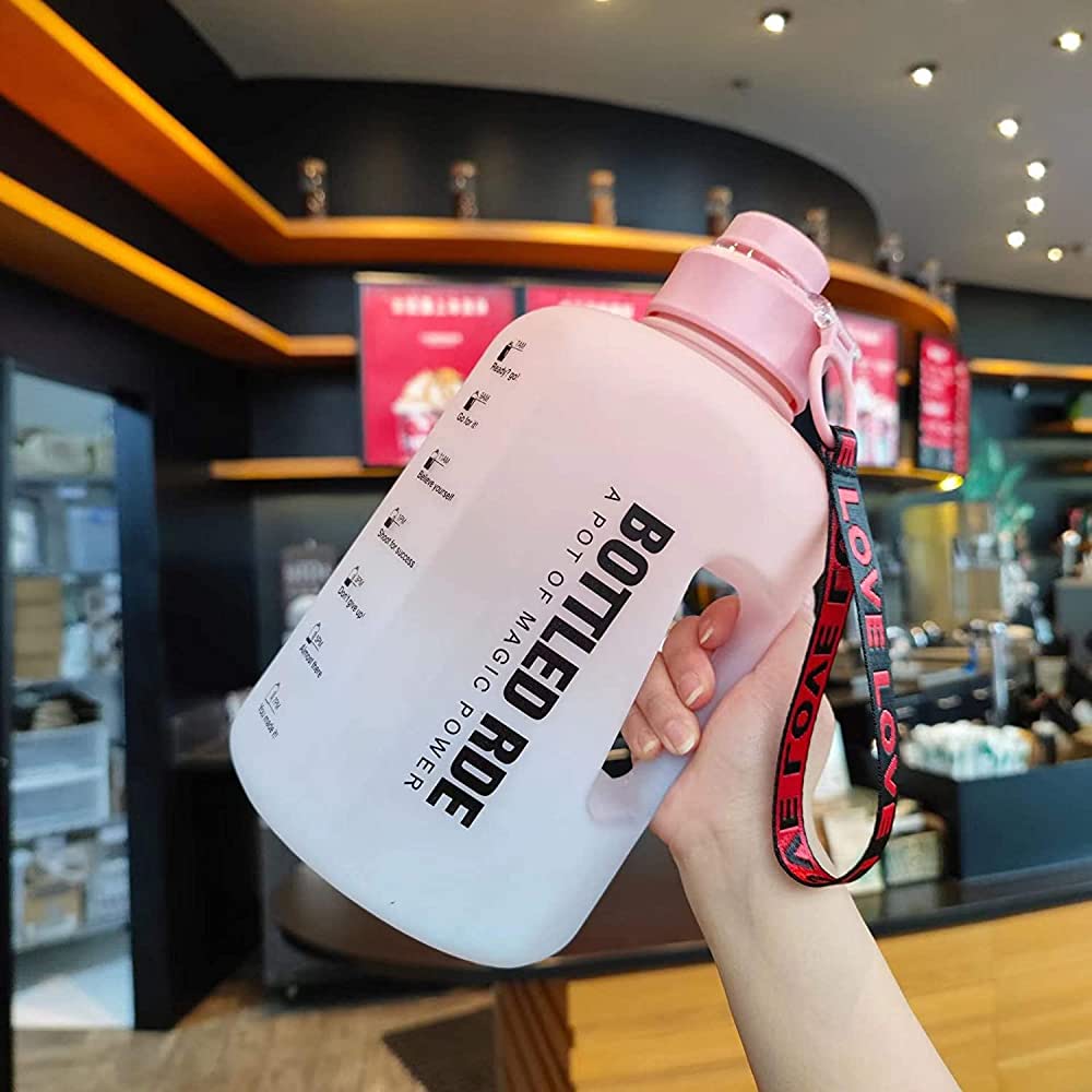 Gallon 64oz Motivational Gym Water Bottle - Multicolor