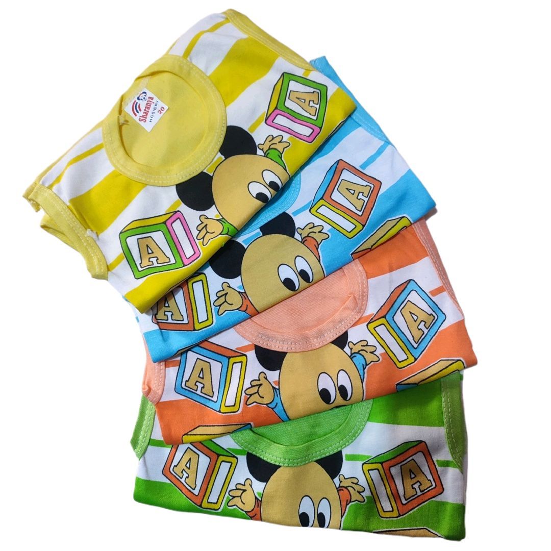 Soft Fabric Newborn Baby Clothes For Summer - 0-6 Months (Multicolor)