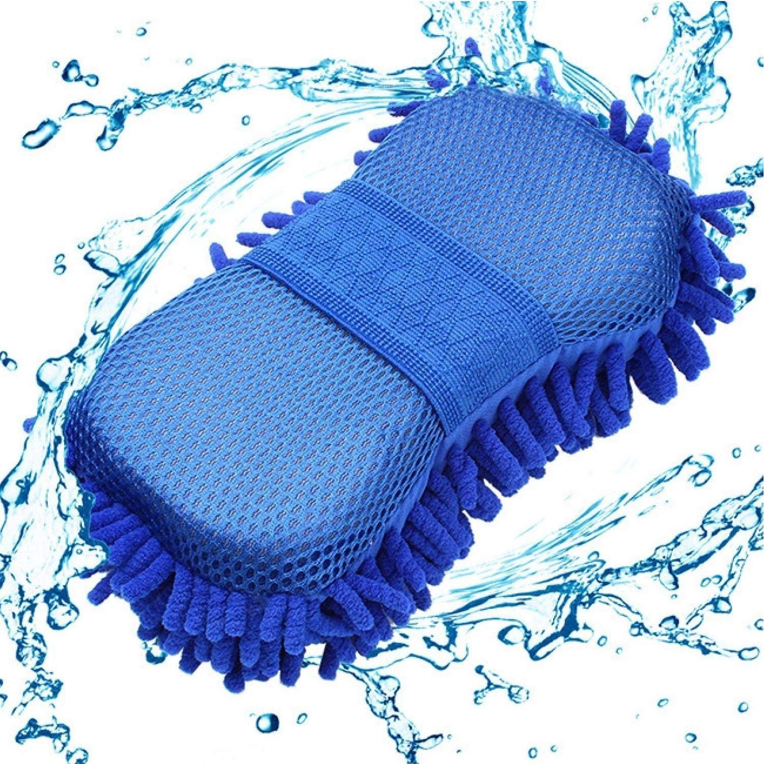 Microfiber Car Wash Sponge for Multipurpose Uses - Blue