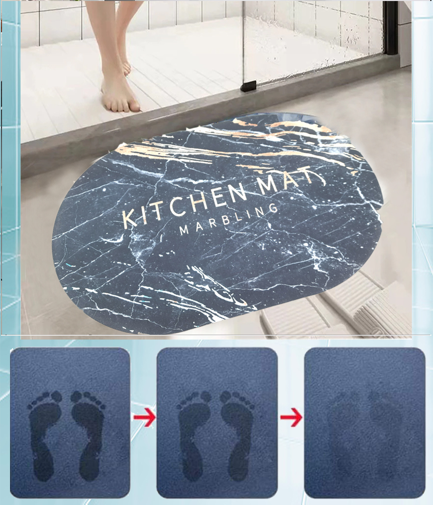 Water Absorbing Quick Drying Bath Mat 40cm x 60cm