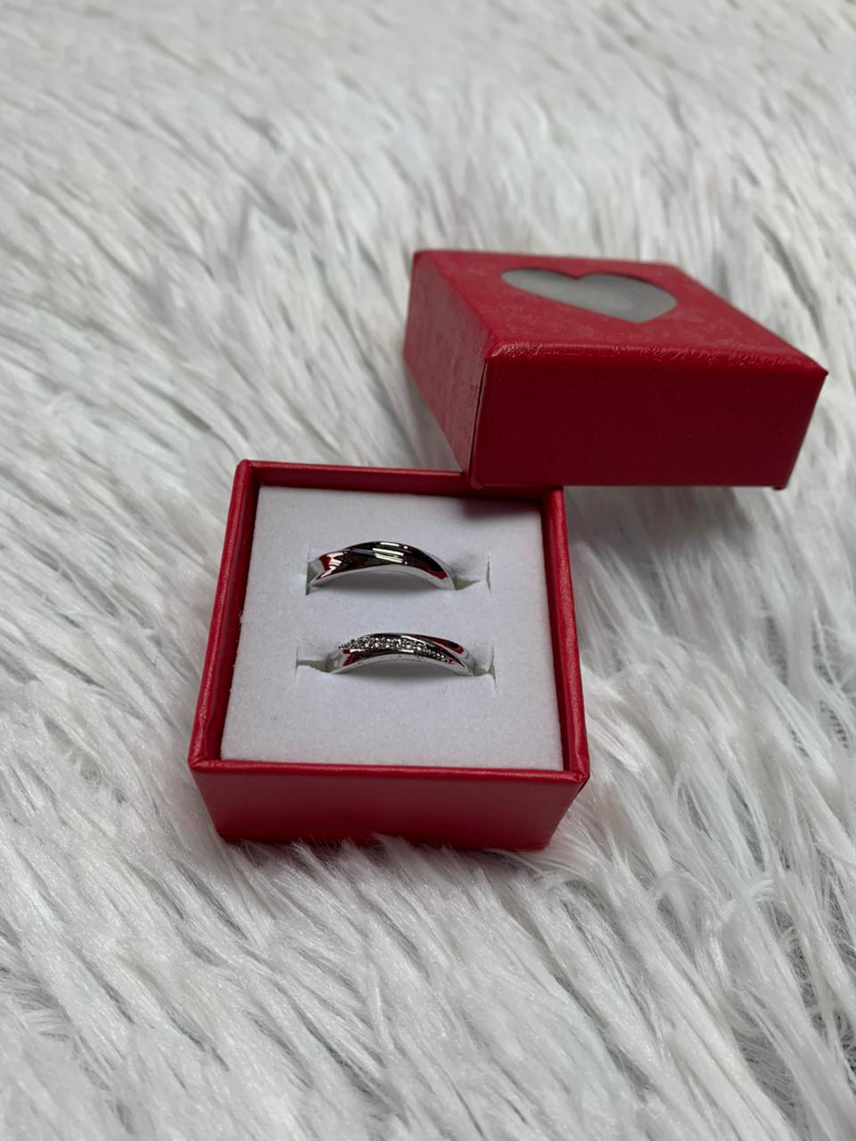 Elegant Stainless Steel Couples Ring