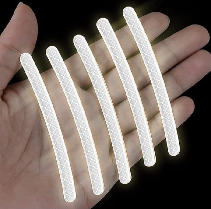 3D Reflective Wheel Rim Stripe Stickers 20 PCS for Car Motorcycle / Bicycle Night Safety Light - Green