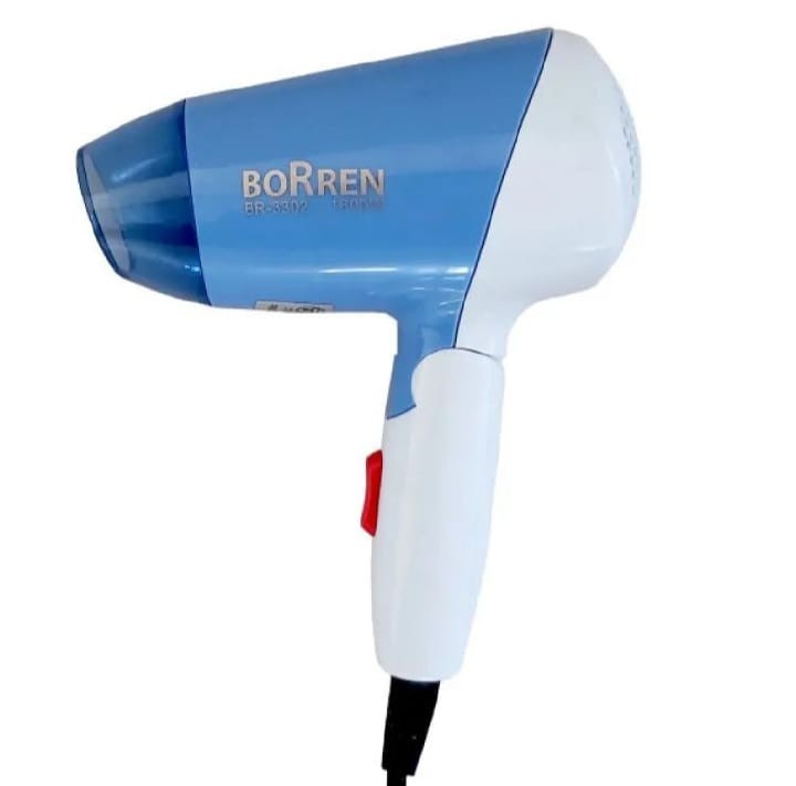 1600W Foldable Compact Travel Hair Dryer BR-3302 - Multicolor