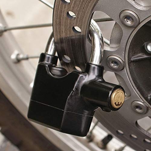 Anti Theft Motion Sensor Hardened Steel, Black Siren Alarm Lock For Bikes, Shop, Door, House And Office