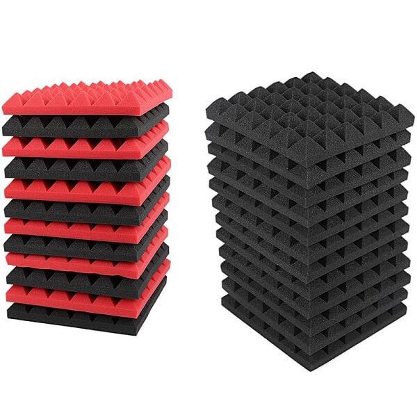 10-Piece 12" x 12" Acoustic Foam Panel for Audio & Video Studios