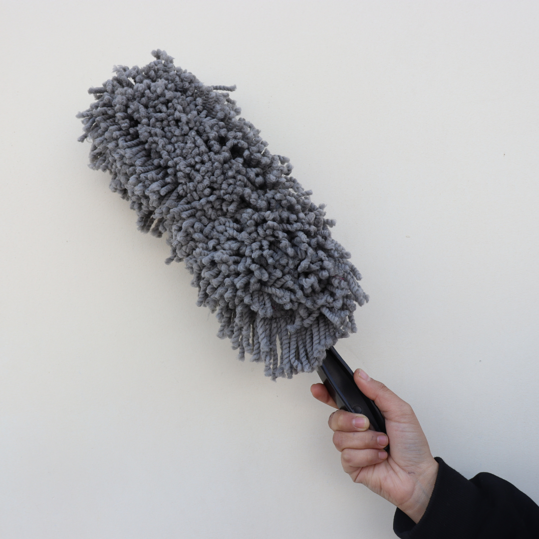 Multi-Functional Duster Cleaning Brush for Cars, Trucks, SUVs & Motorcycles (Gray)