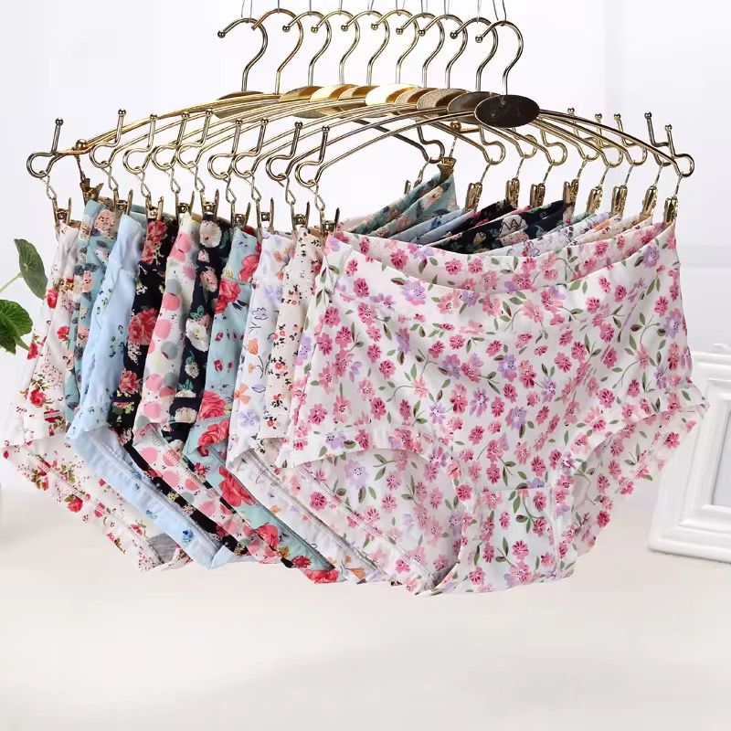 Set Of 3 Women’s Printed Seamless Panties – Comfortable Cotton Blend, Assorted S–L