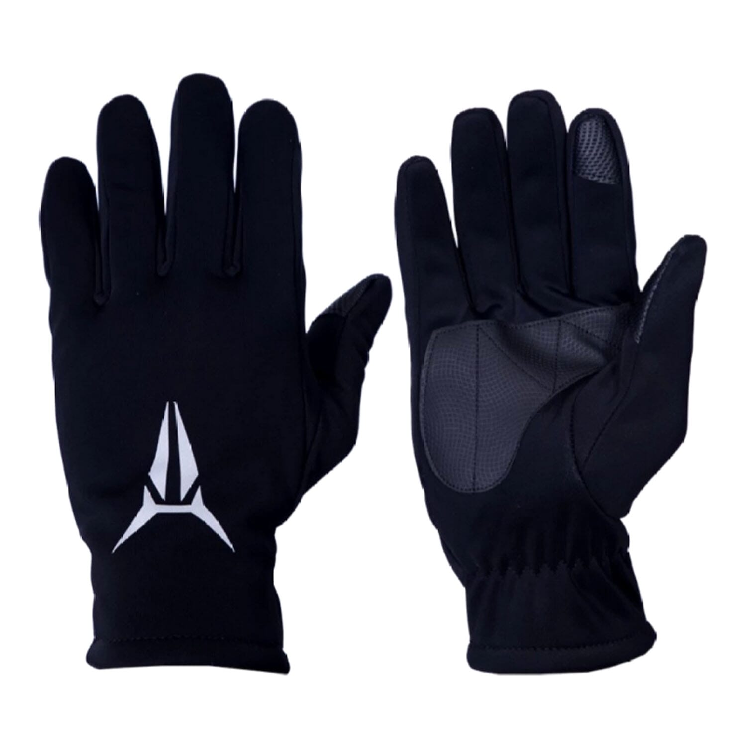 Fleece-Lined Windproof Touchscreen Bike Gloves - Black (Free Size)