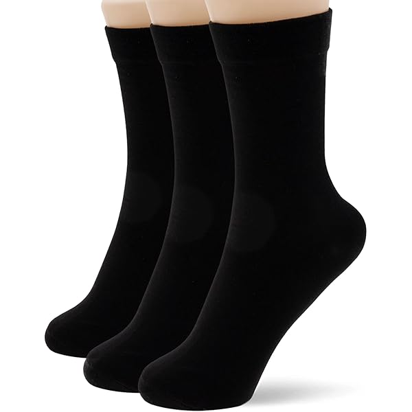 Pack of 2 Women’s Black Crew Socks – Soft, Breathable Casual Wear, Free Size