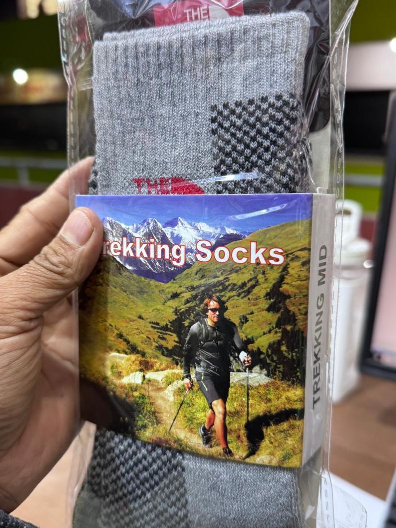 Woolen Mix Trekking/Hiking Long Socks For Men - free size - Multicolor 