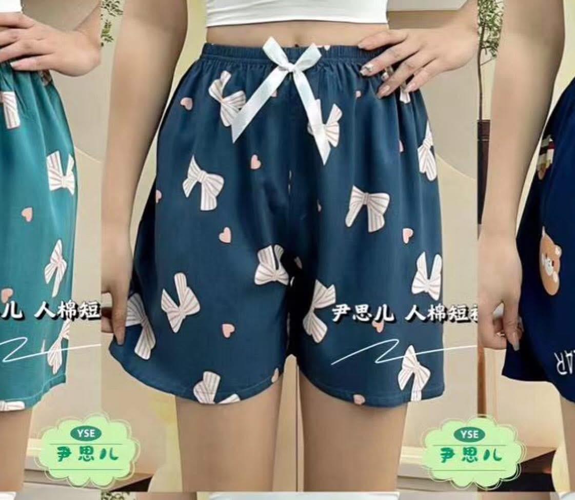 Vintage Ladies Summer Shorts Yarn-dyed Jacquard For Girls