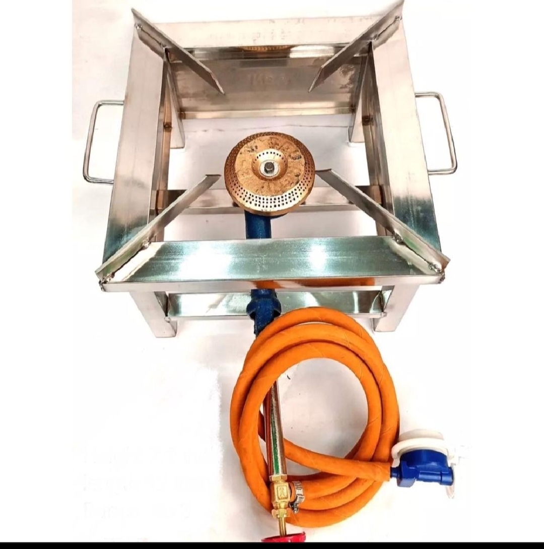 Stainless Steel 12 Inch Single Burner Bhatti Chulo (Full Set Up)