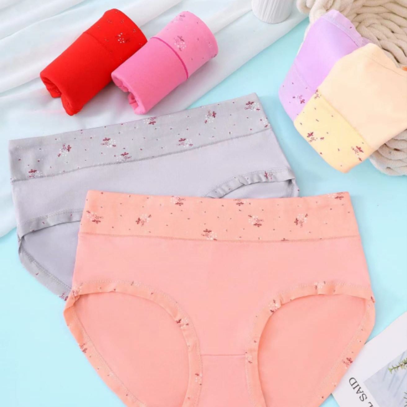 3Pc Cotton Panties For Women - Multicolor