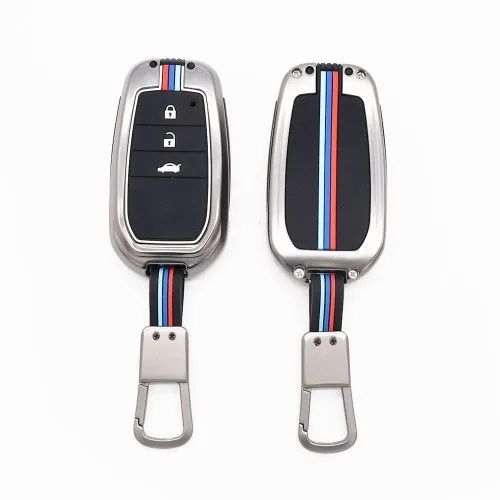 Metal Shell Key Cover For Toyota Fortuner, Revo With Key Ring