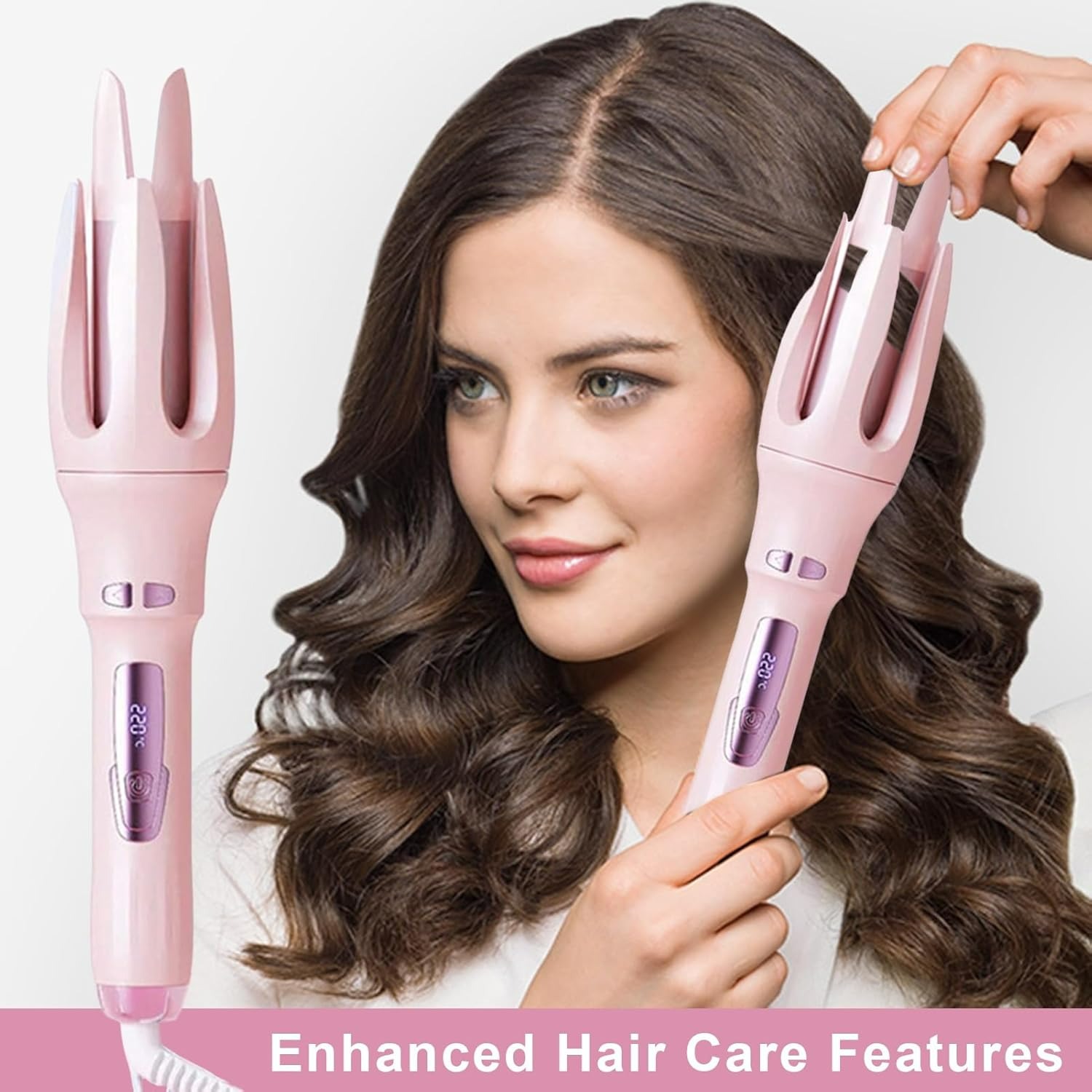 Automatic Hair Curler – Professional Rotating Iron with Temperature Control - Multicolor
