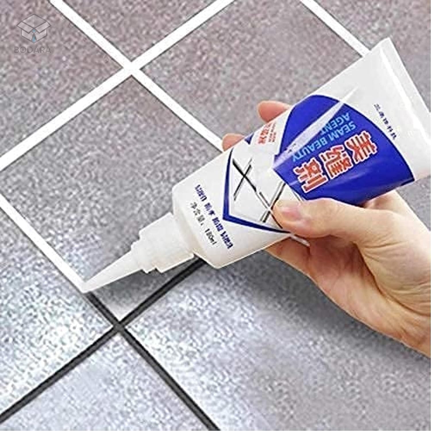 Tiles Joint Waterproof Sealant Grout White Cement Paste Tube Wall For Kitchen, Bathroom - Multicolor 200 Gram