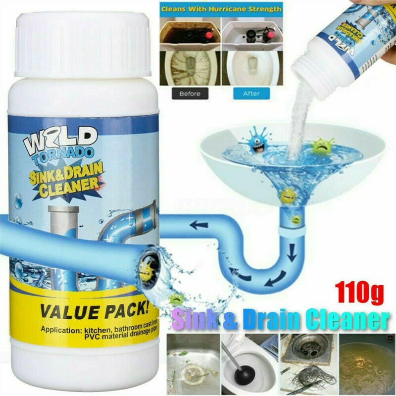 Powerful Sink & Drain Cleaner – Pipe Dredger with Hair Strainer for Bathroom - 110 Grams