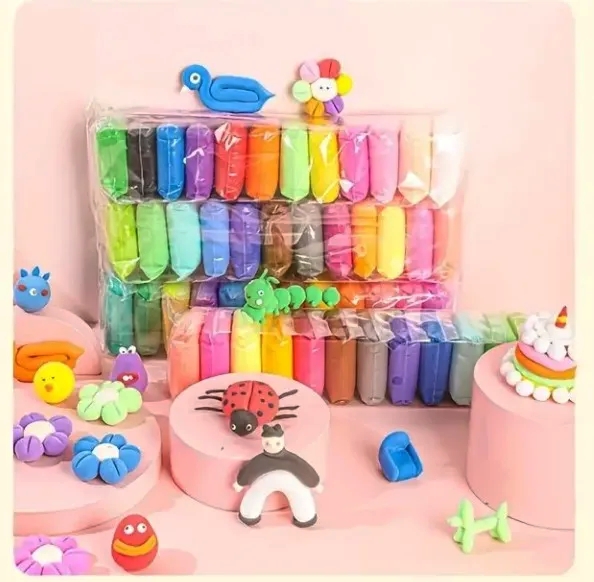12 Color Air Dry Clay Packs for Kids Modeling Creative Art Set - Multicolor