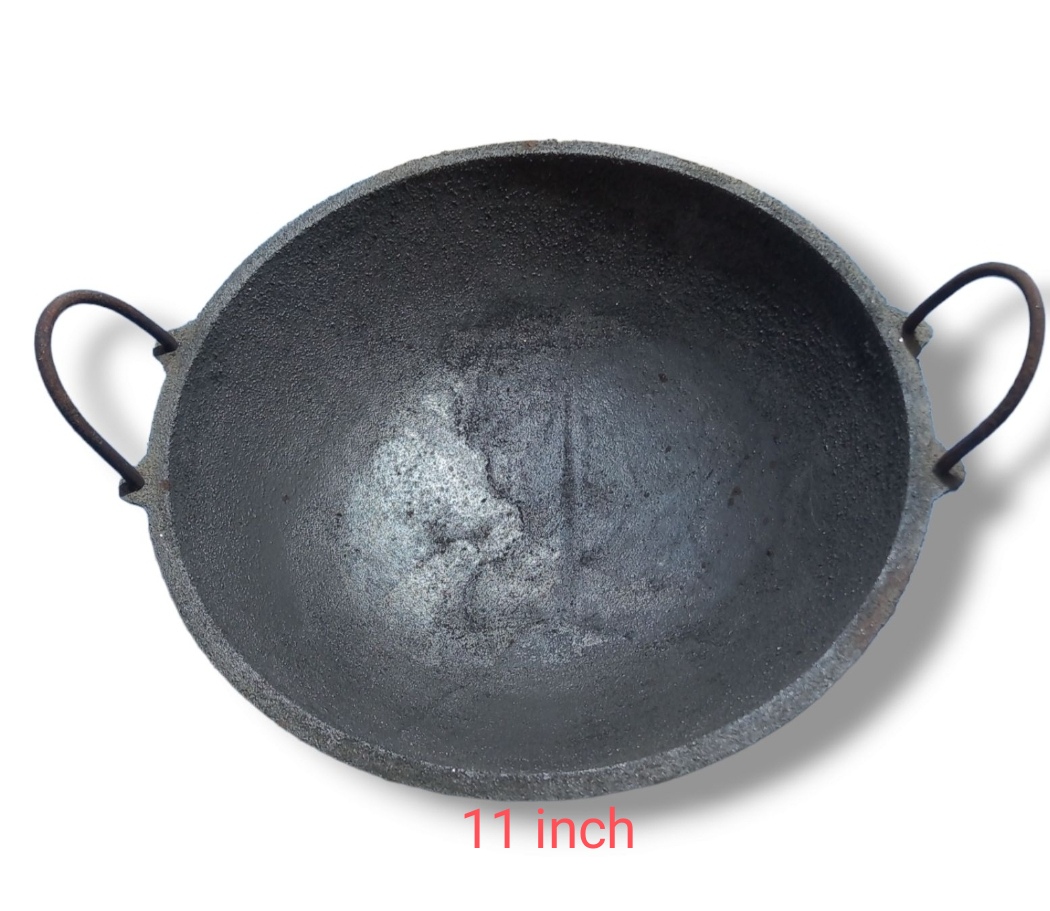 11 Inch Matey Cast Iron Traditional Kit Kadai - Black