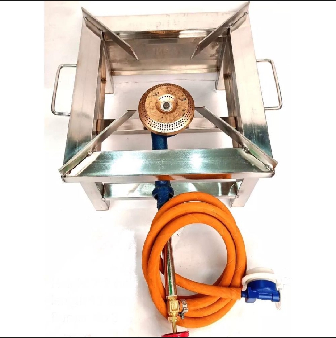Stainless Steel 12 Inch Single Burner Bhatti Chulo (Full Set Up)