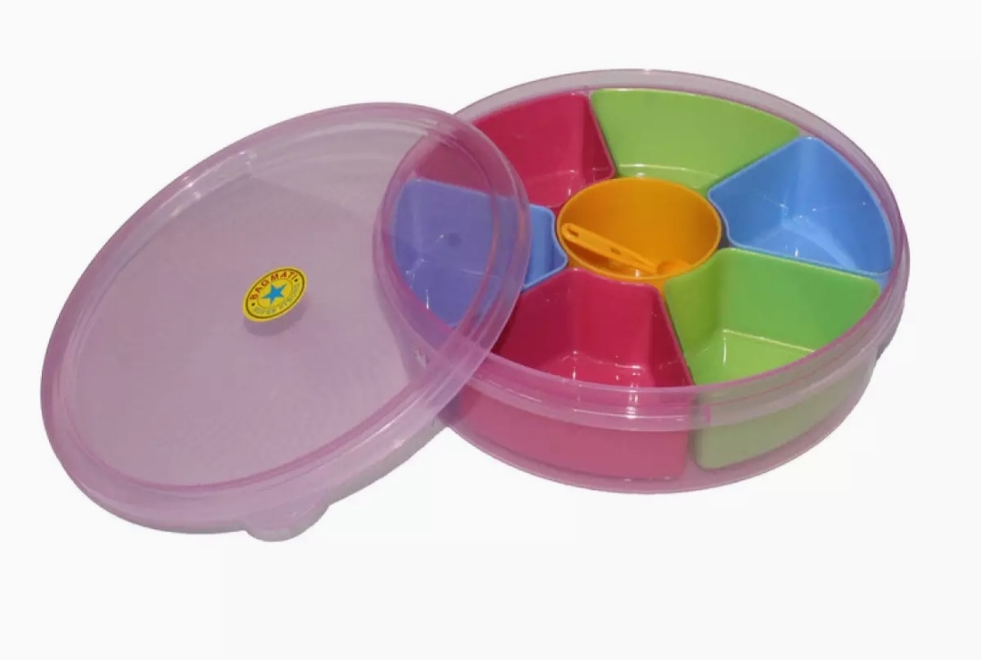 Bagmati Plastic Fancy Masala Box - Multicolor