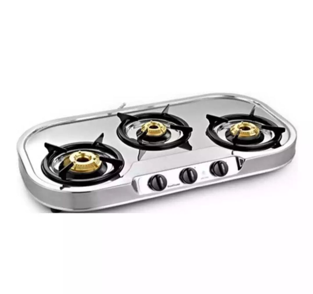 Steel Body Automatic Three Burner Gas Stove