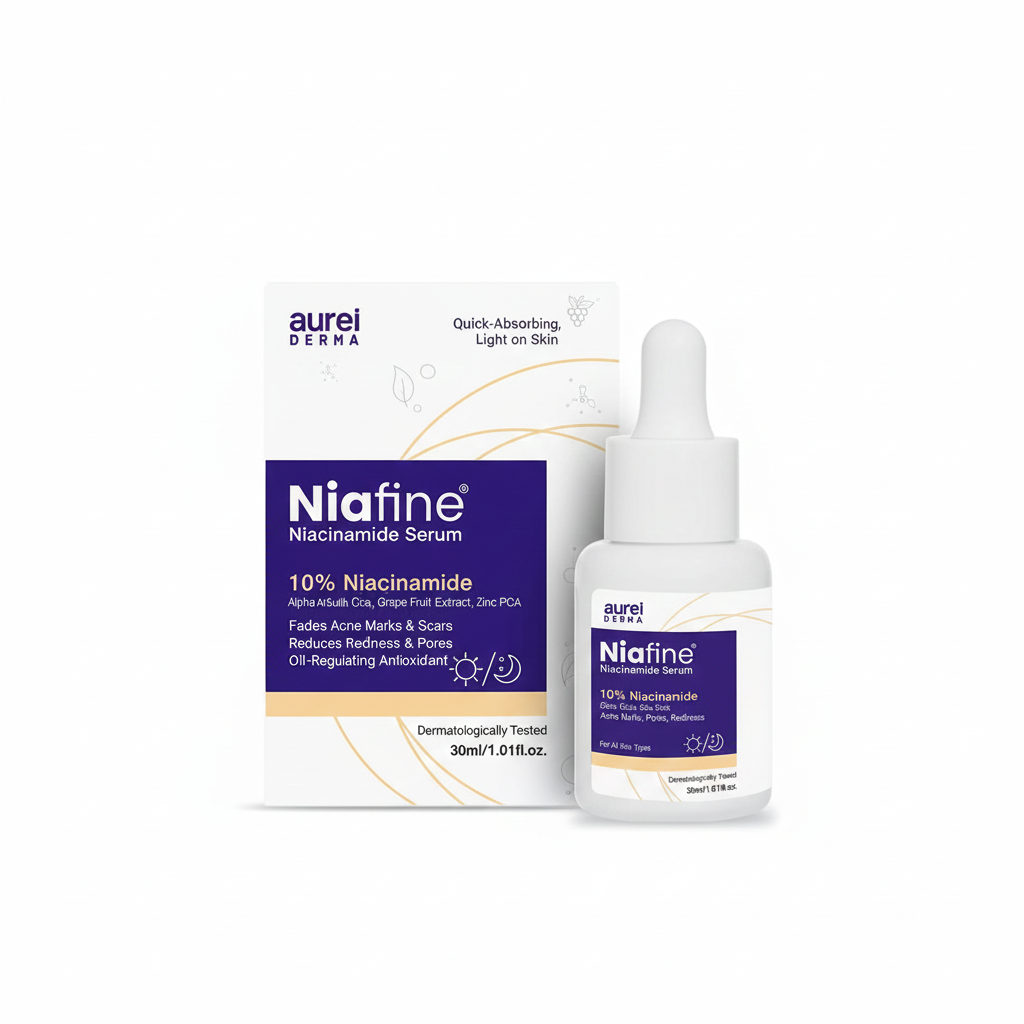 Niafine 10% Niacinamide Serum - 30ml | Acne Marks & Pore Refining Serum | Barrier Repair & Oil Control