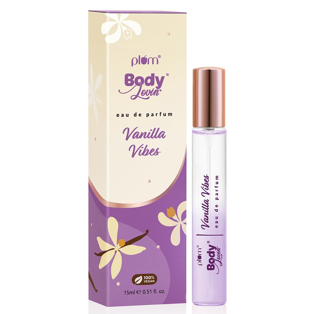Plum BodyLovin’ Vanilla Vibes Perfume – Long-Lasting Warm Vanilla Fragrance for Women | Sweet & Luxurious Scent | 15ml