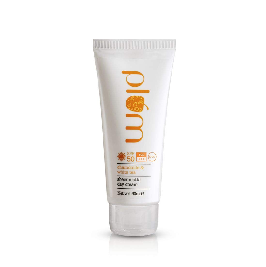 Plum Chamomile & White Tea Sheer Matte Day Cream SPF 50 PA+++| Sunscreen, 60ml