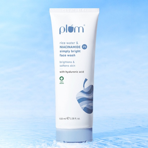 Plum Rice Water & 2% Niacinamide Simply Bright Face Wash - 100ml
