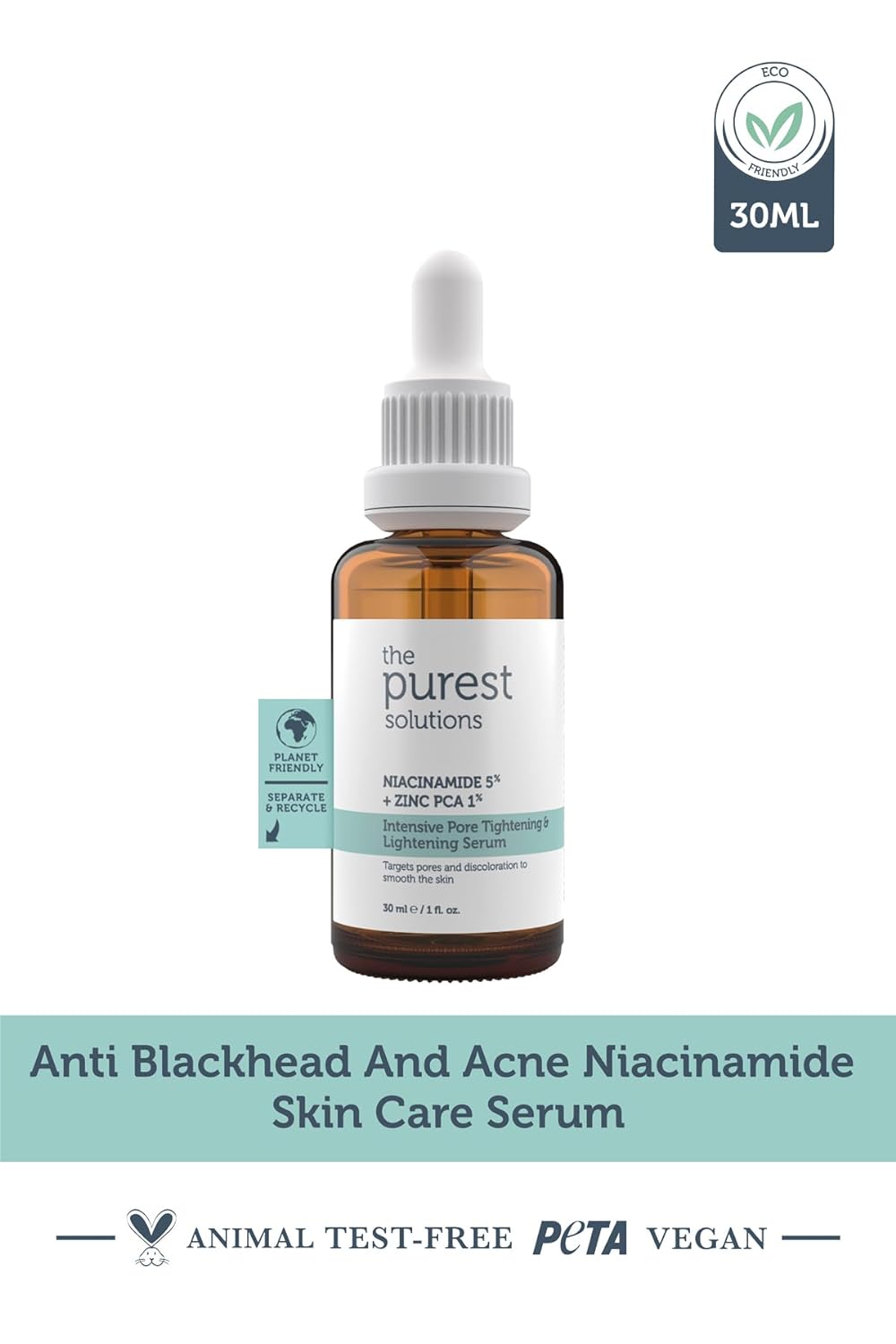Purest Niacinamide 5% + Zinc Pca 1%, Intensive Pore Tightening & Lightening Serum - 30ml