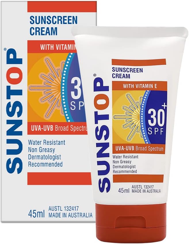 Sunstop SPF30 Sunscreen Cream with Vitamin E, Broad-Spectrum - 45ml