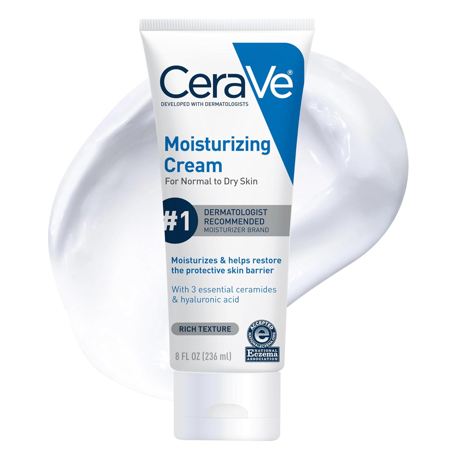 CeraVe Moisturizing Cream for Face & Body – Normal to Dry Skin, 236ml