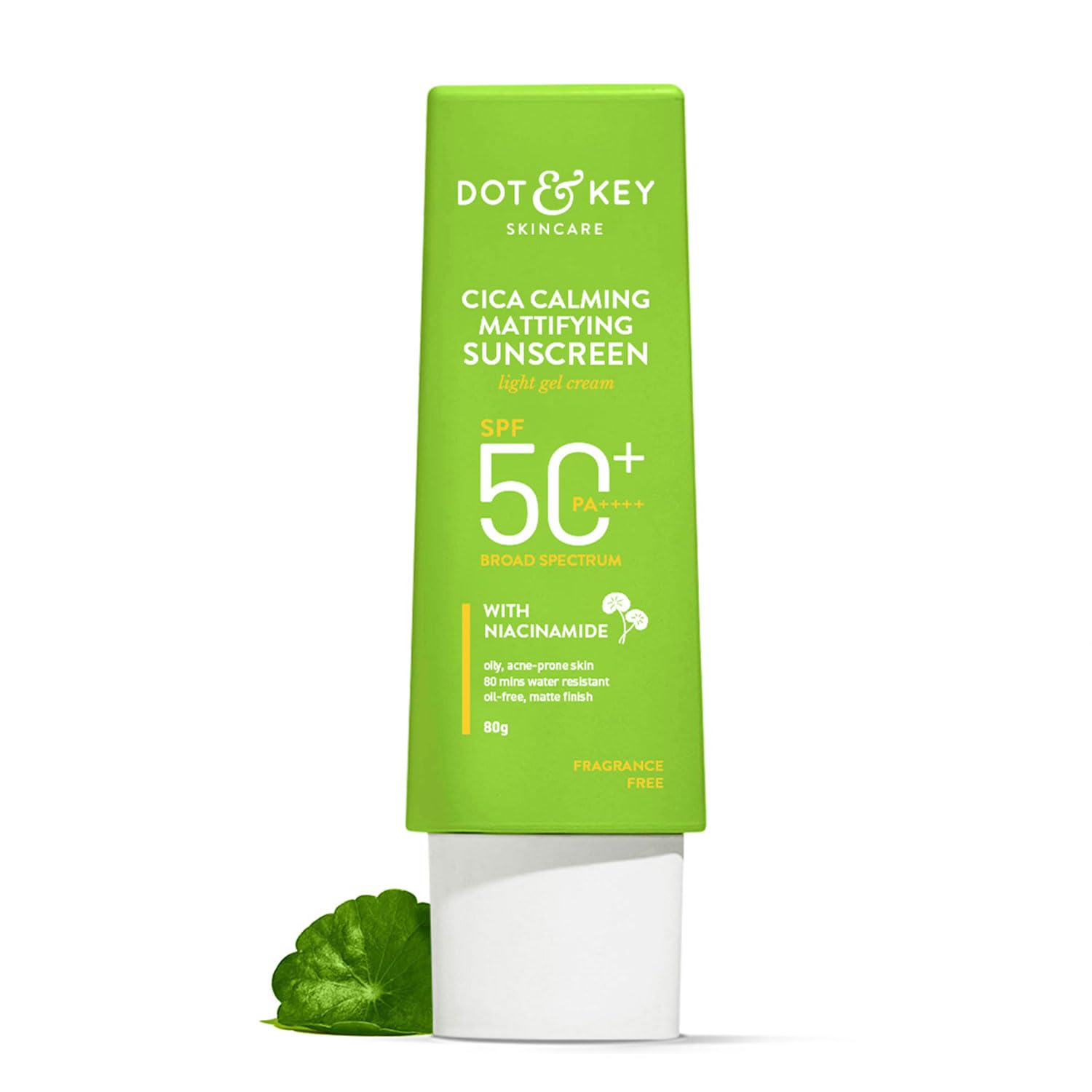 D&K Cica Calming Sunscreen SPF 50 PA++++ | Oil-Control & Acne-Safe, 80g