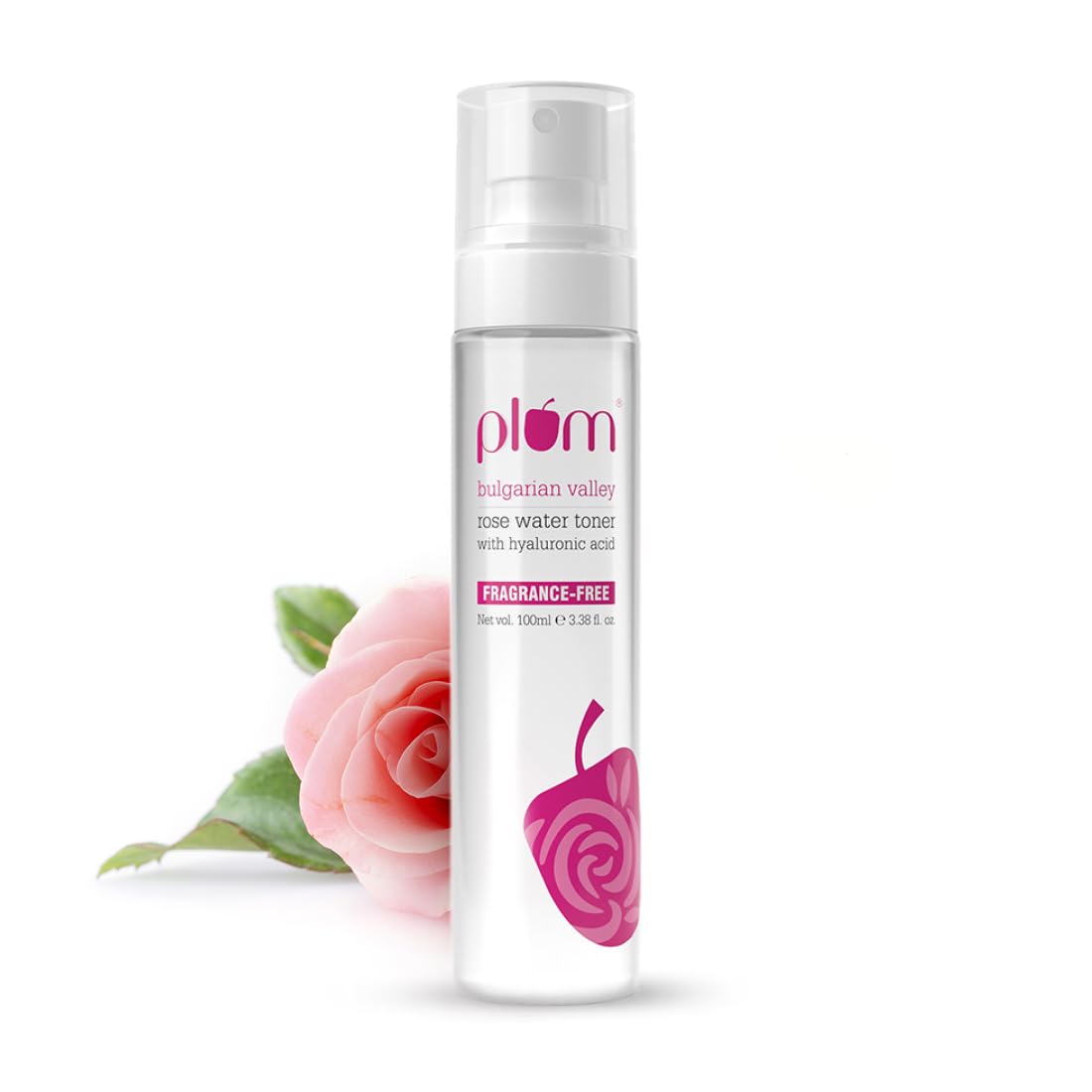 Plum Bulgarian Valley Rose Water Toner - 100ml | With Hyaluronic Acid | Hydrating Toner | Tightens Pores | For All Skin Types