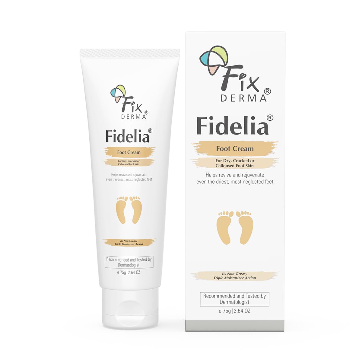 Fixderma Fidelia Foot Cream For Dry & Cracked Feet - 75gm