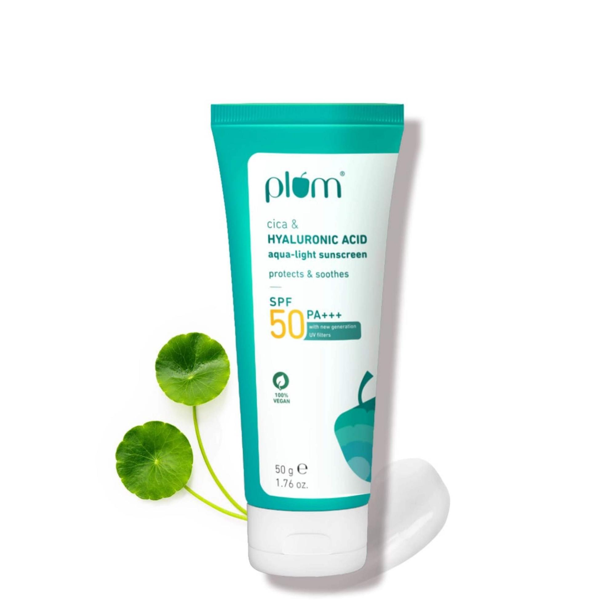 Plum Cica and Hyaluronic Sunscreen SPF 50 PA+++, 50g