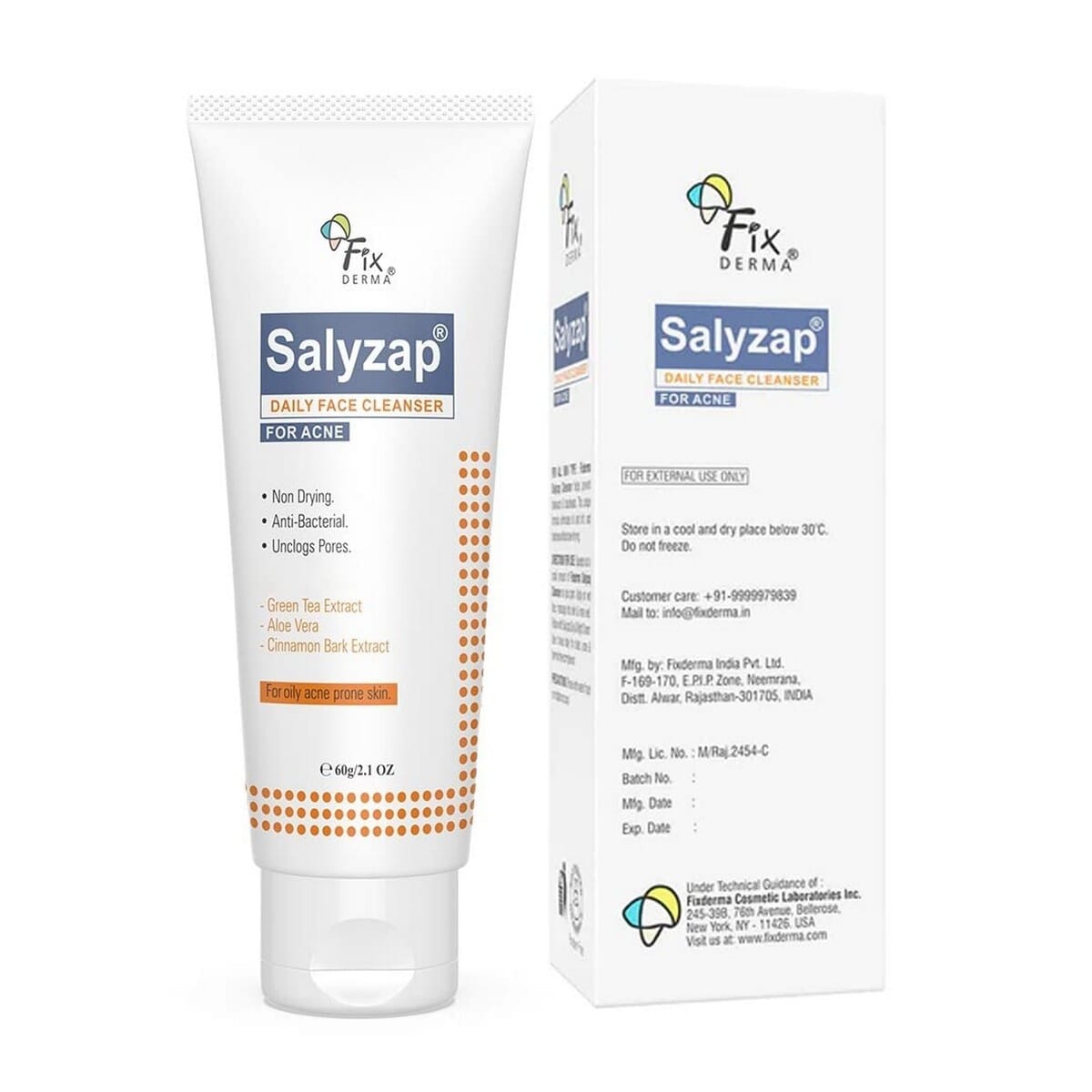 Fix Derma Salyzap Daily Face Cleanser For Acne - 60ml