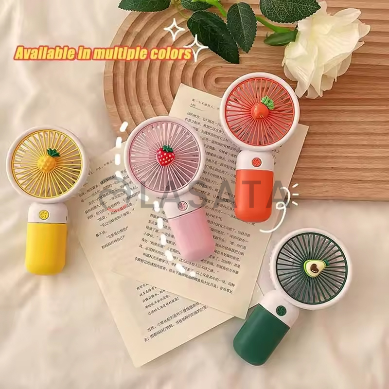 Cute Korean Design Mini Portable Fan with Lithium Rechargeable Battery  1 Speed and 3 Speed Fan  USB fan  USB Rechargeable